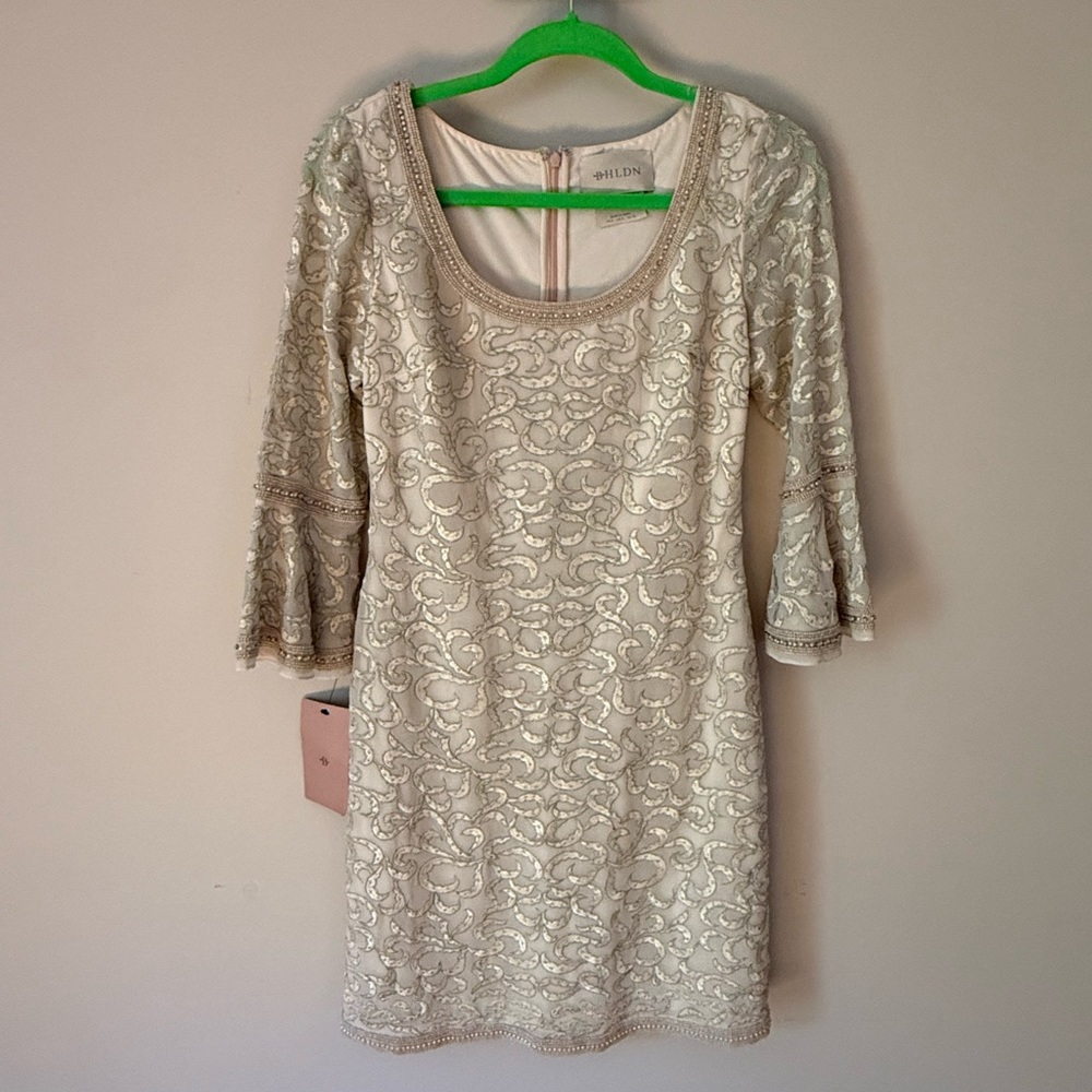 NWT Anthropologie BHLDN Beaded Bridal Dress, Elopement bridal.